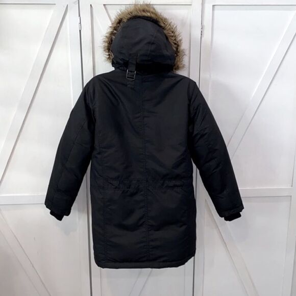 Michael Kors Faux Fur Heavyweight Hooded Parka Coat Size 8 - Picture 2 of 15